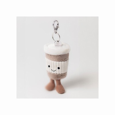 Jellycat Amuseables Coffee-To-Go Bag Charm USA | 12573HBUO